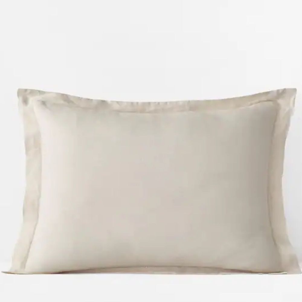 Company Store Legends Hotel Relaxed Linen Shams, Parchment, Standard (Set of 2)